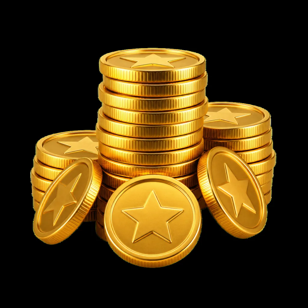 Coin Stack decorative graphic — Wild Royal